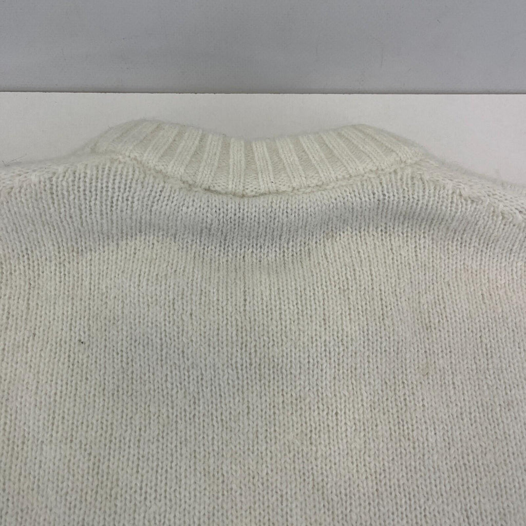Sweaty Betty Alpine Wool Crew Neck Jumper Sweater in Lily White size S Alpaca