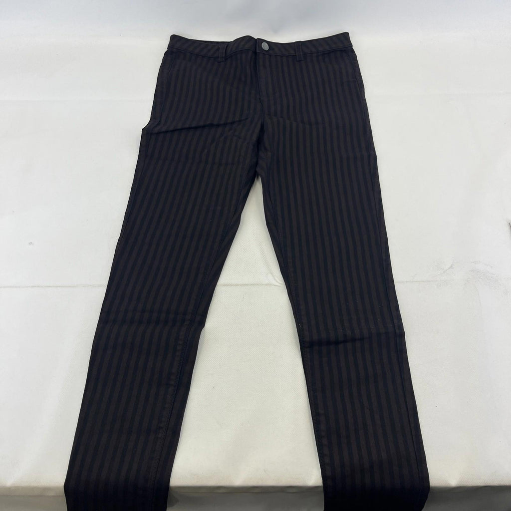 Clockhouse Womens Black/Purple Striped Jeans Cotton Blend Skinny size 40R NWOT