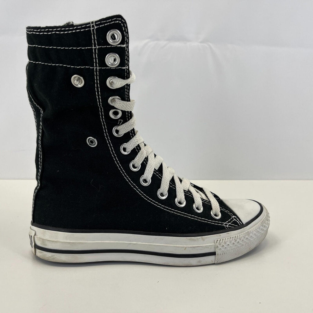 Converse X High Roll Top Trainers Black with White Stars size UK 4 EU 36.5