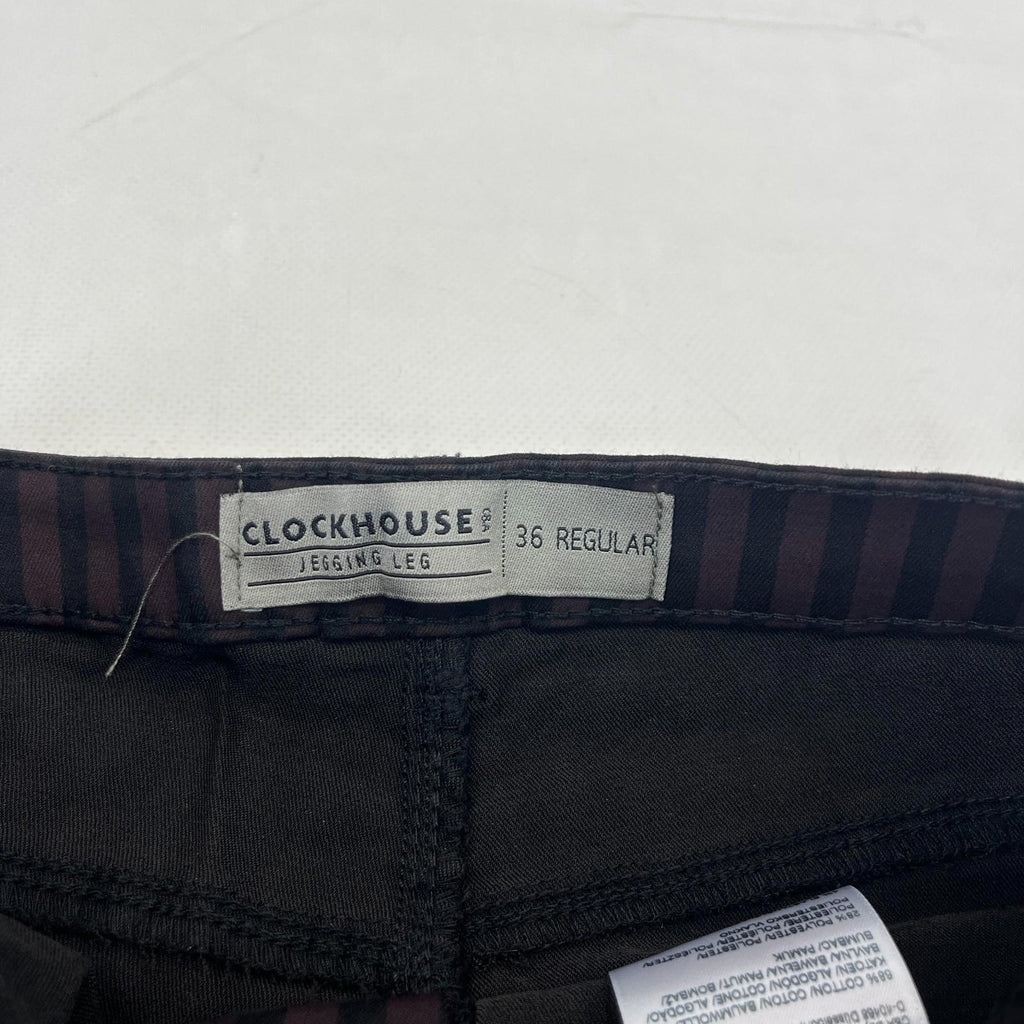 Clockhouse Womens Black/Purple Striped Jegging Jeans Skinny size 36R NWOT