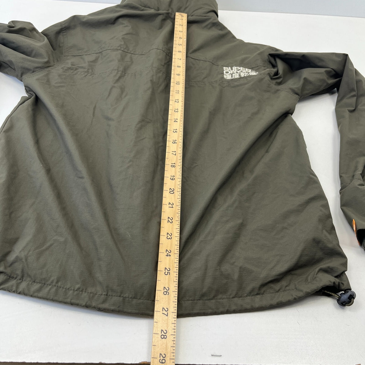 Superdry The Windcheater Men's Khaki Jacket size Large Waterproof Bomber