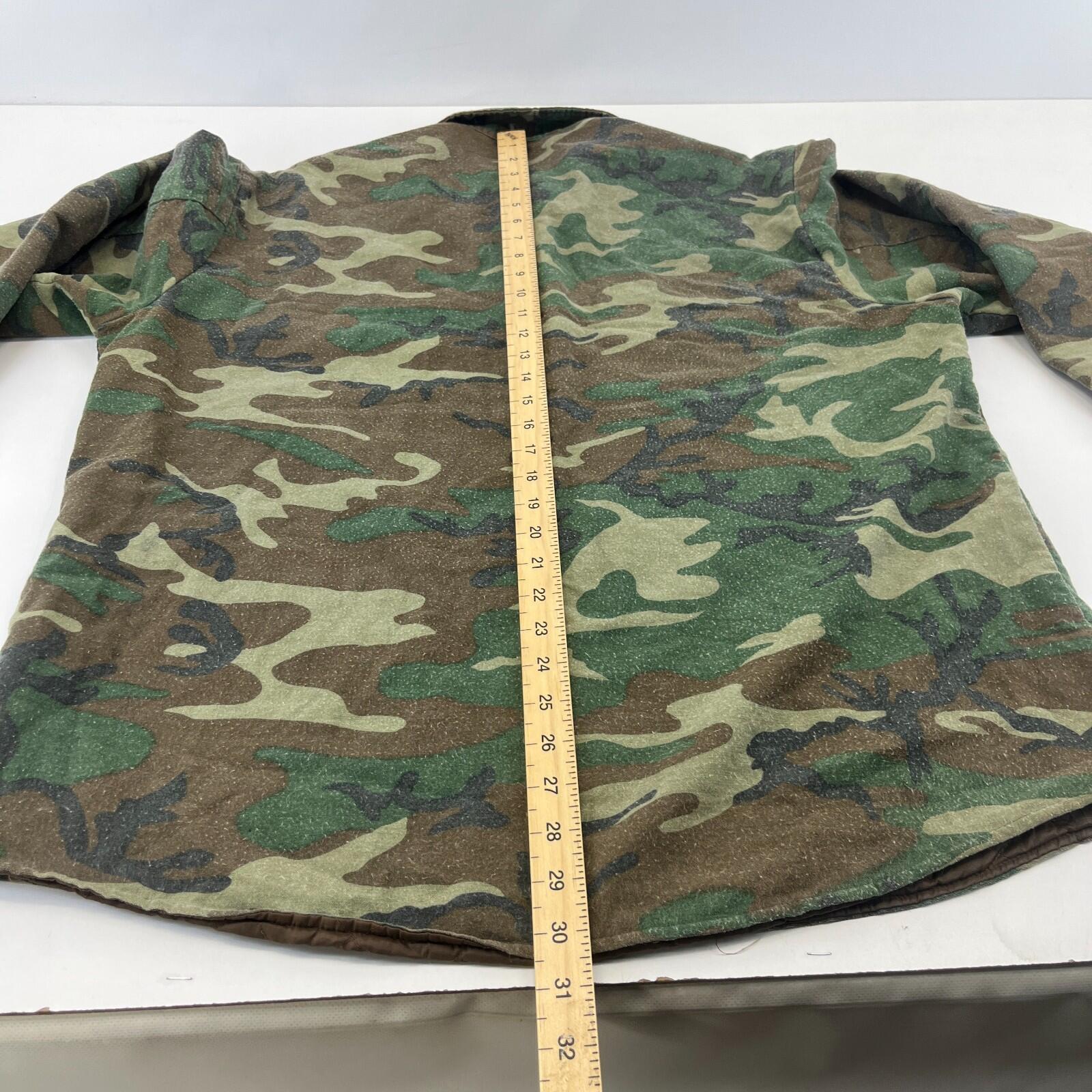 Fieldmaster Men's Insulated Flannel Shirt Green Camo size XL Hunting Outdoors