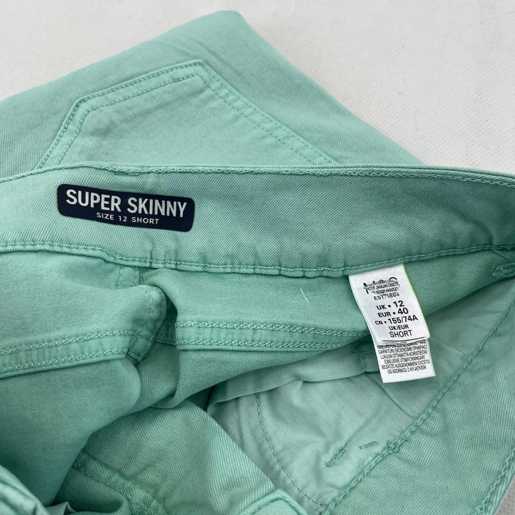 Marks & Spencer Mint Green Super Skinny Jeans - UK size 12S - BNWOT