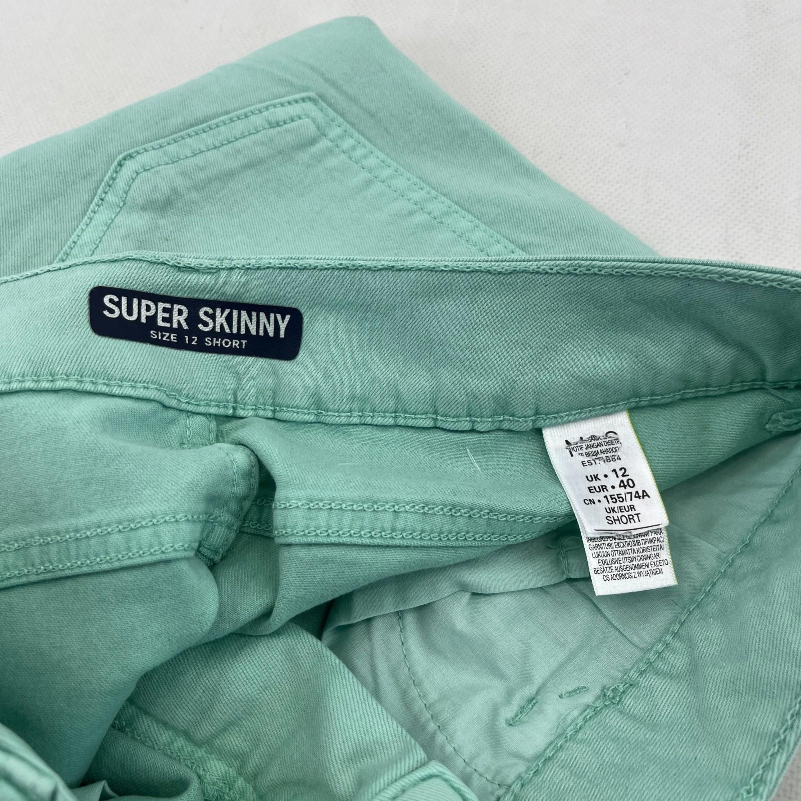 Marks & Spencer Mint Green Super Skinny Jeans - UK size 12S - BNWOT