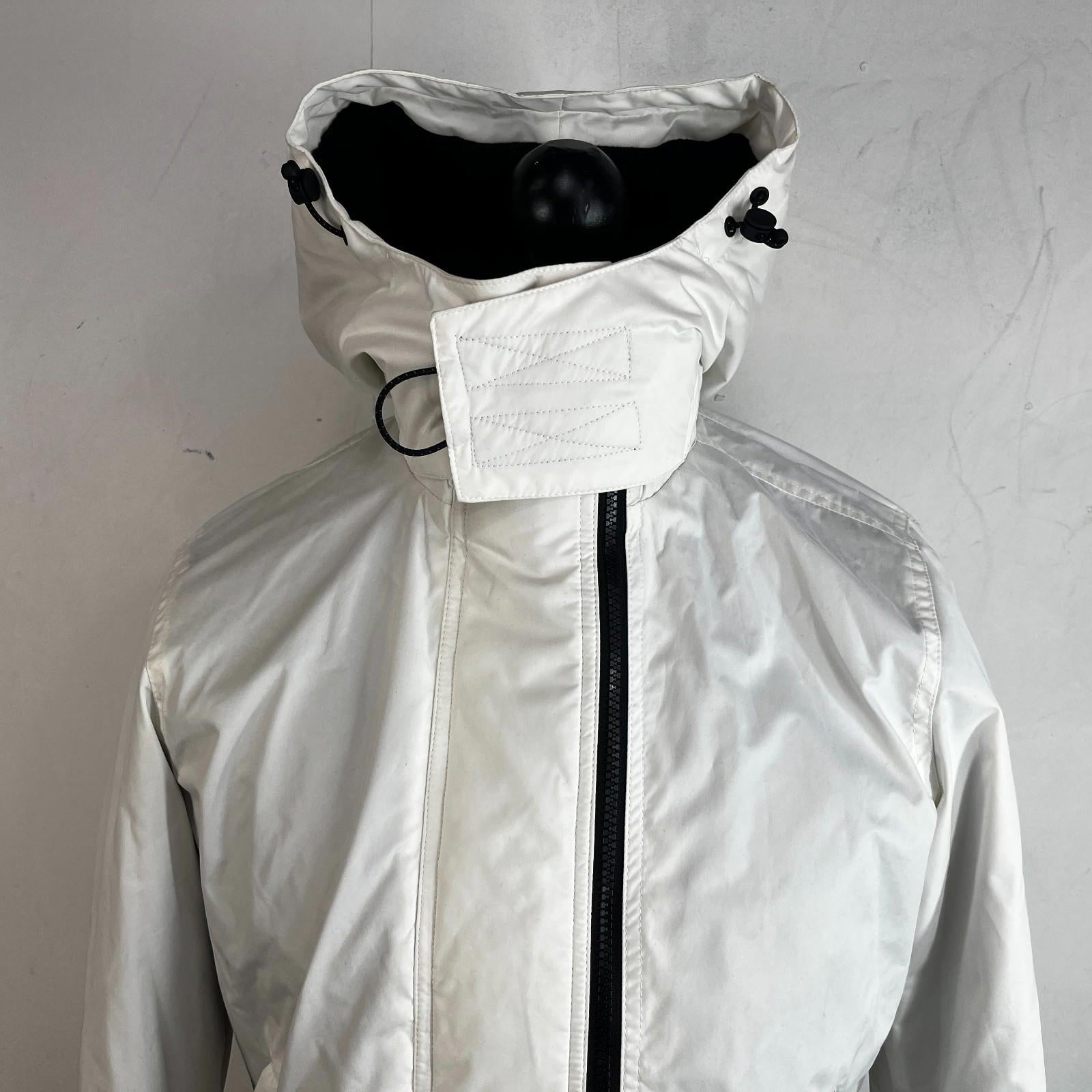 Superdry Women's Waterproof Jacket UK size 14 in White Insulated Hooded Coat