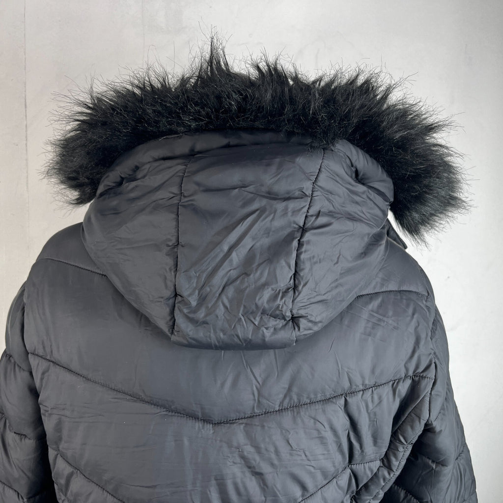Superdry Original Fuji Puffer Jacket Women's Black Hooded UK size 18