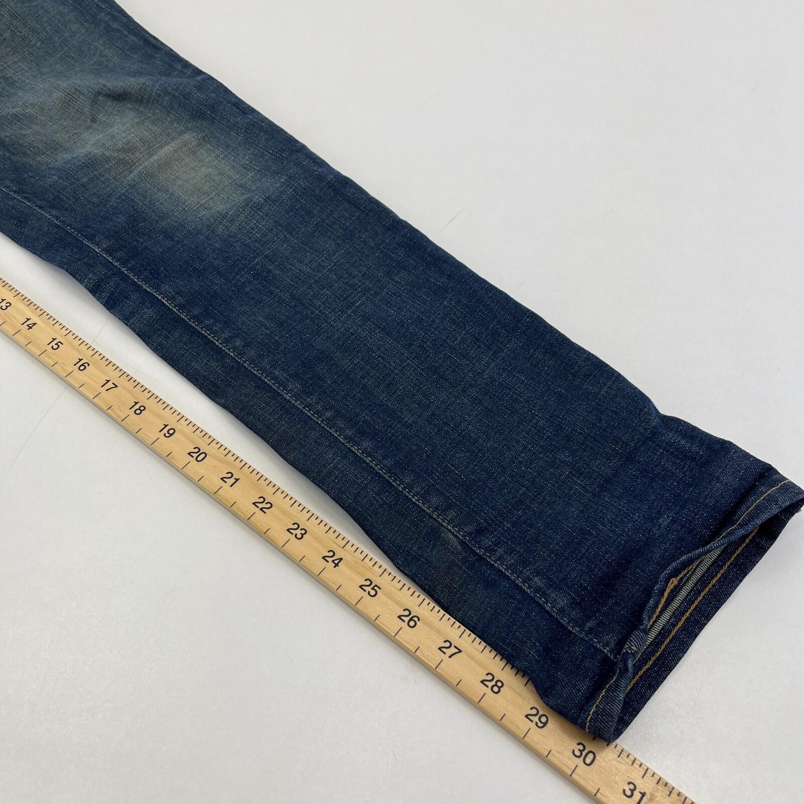 Levis 511 Distressed Slim Fit Jeans W32 L30 Blue Denim Straight Leg Mens Casual