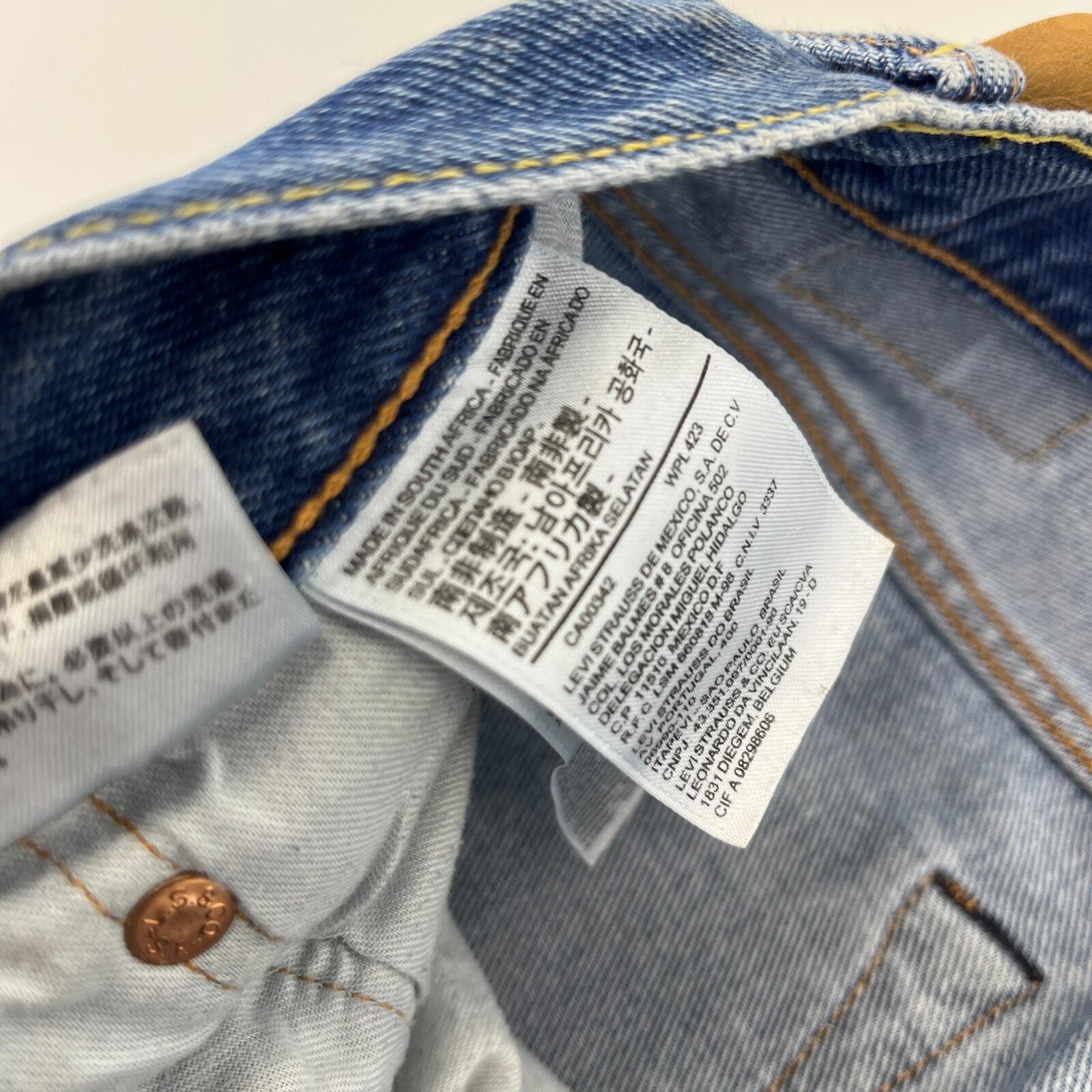 Levi’s 501 Men’s Jeans Mid Blue Straight Leg Button Fly W34" L30"