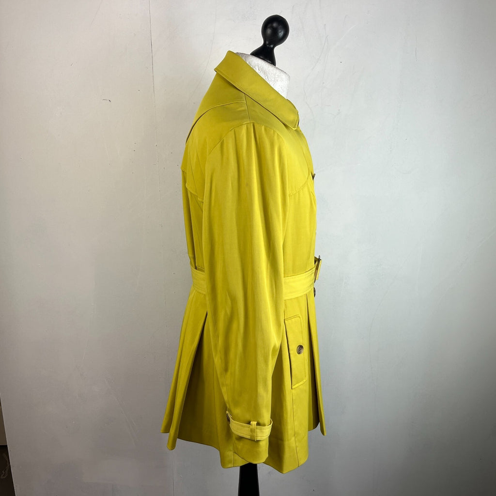 F&F Belted Trench Coat in Mustard Yellow Women's size 20 - VGC