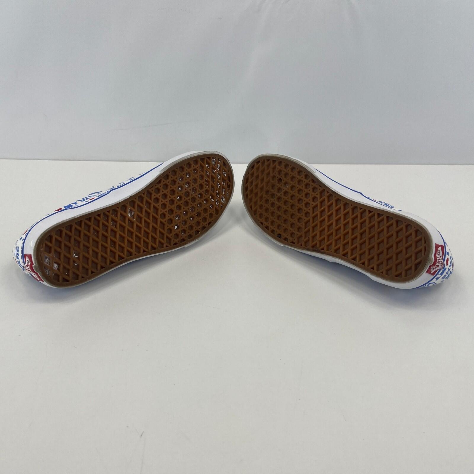 Vans Skate Sk8 Low Shoes White/Blue "I Love My Vans" - UK Size 5.5