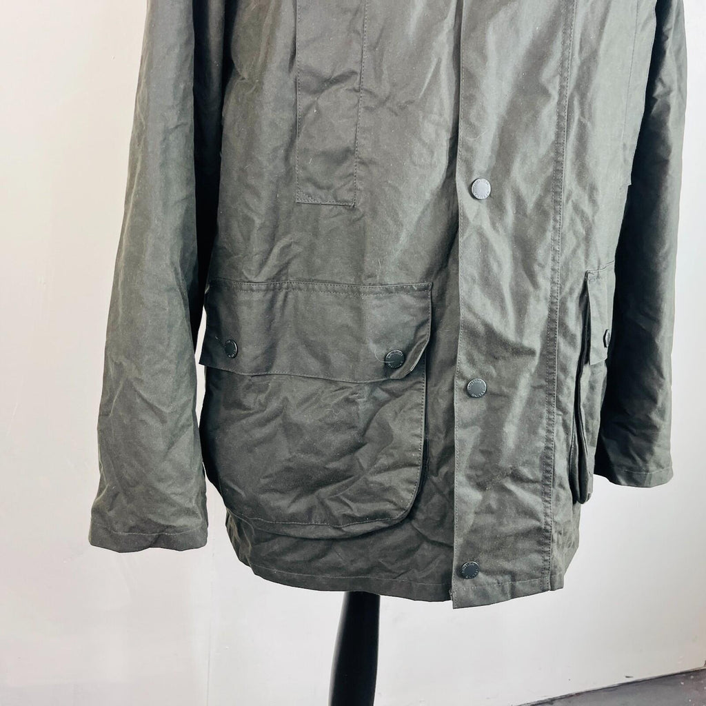 Crane Wax Jacket in Black Waxed Cotton size Large