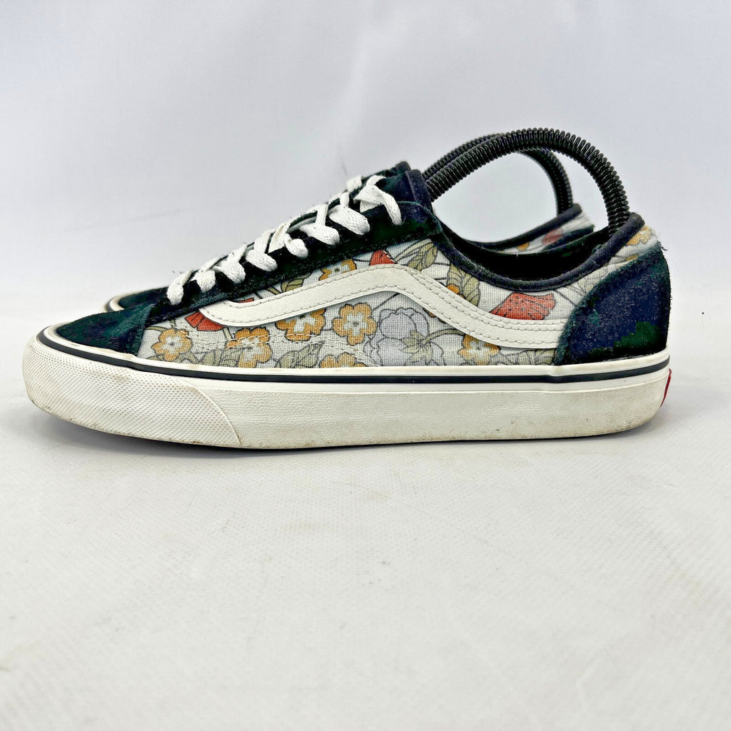 Vans Off the Wall Trainers Floral & Suede Low Top Skate Sneaker UK size 5.5
