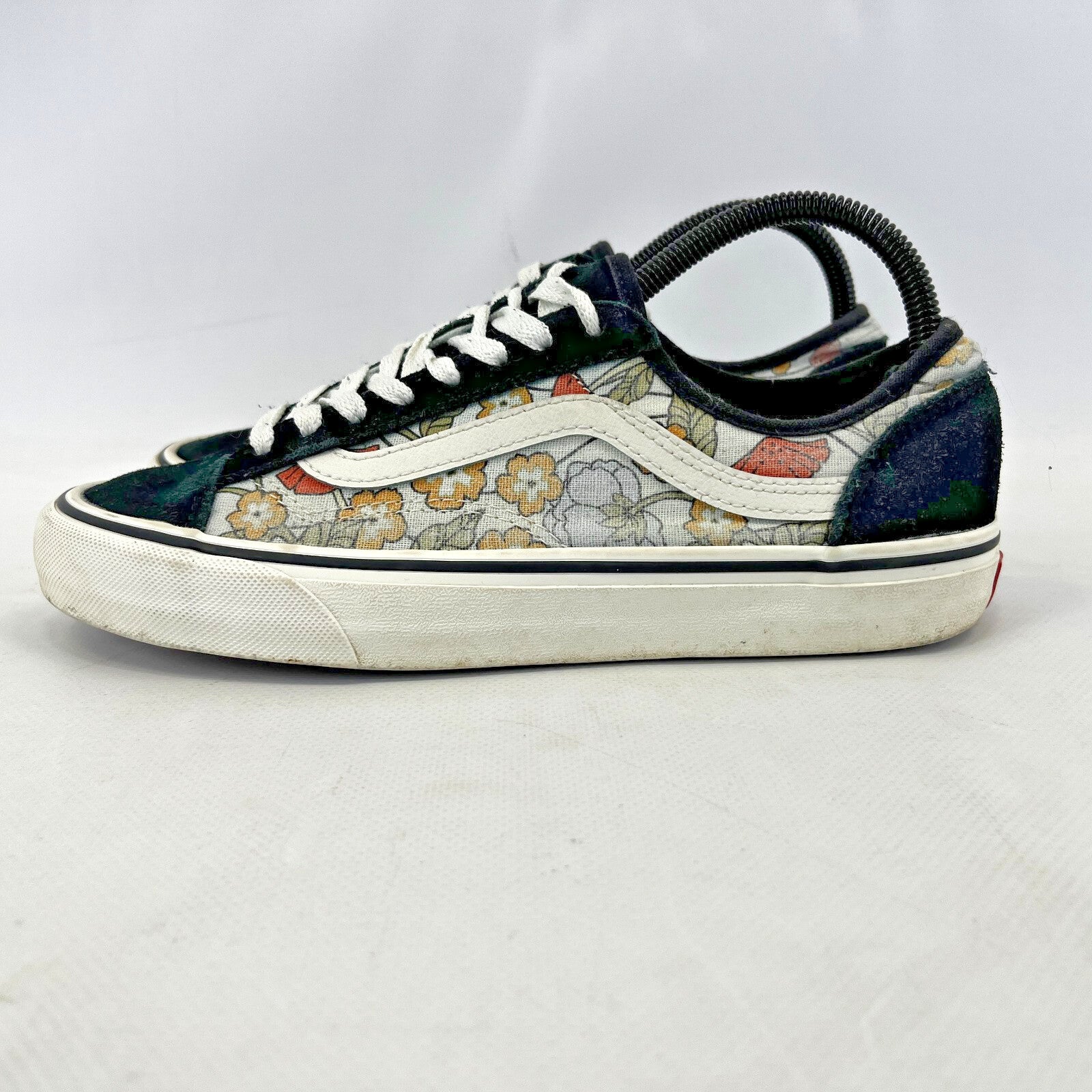 Vans Off the Wall Trainers Floral & Suede Low Top Skate Sneaker UK size 5.5