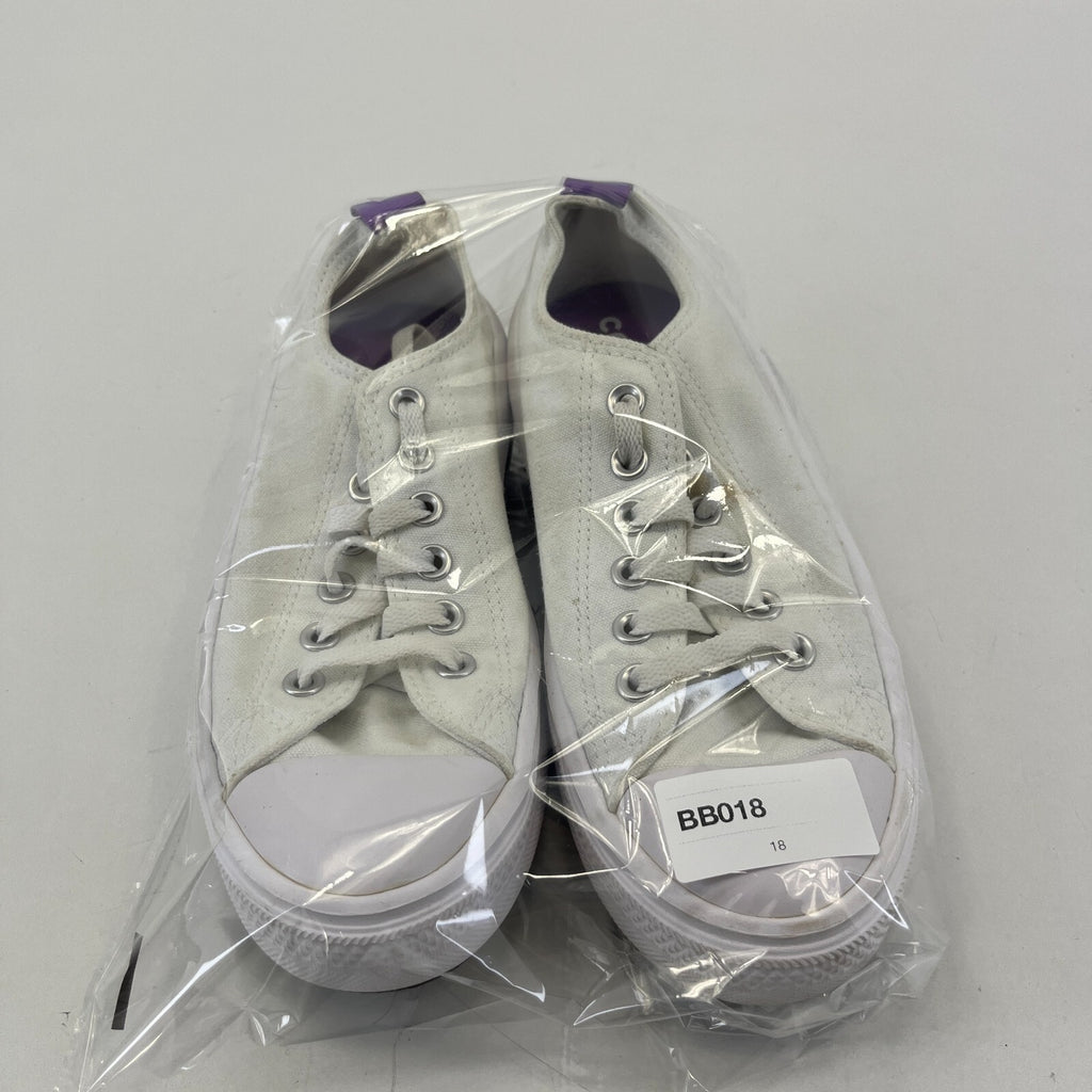 Converse All Star Platform Womens Trainers White & Purple size UK 5 EU 38