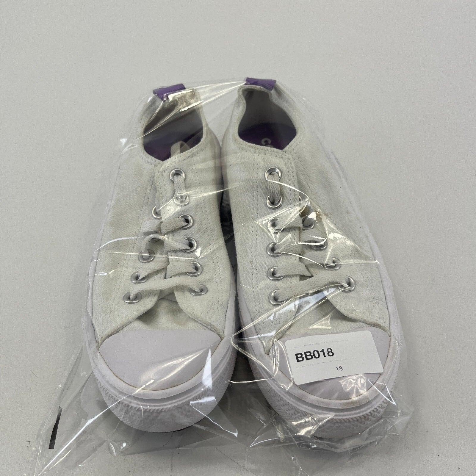 Converse All Star Platform Womens Trainers White & Purple size UK 5 EU 38