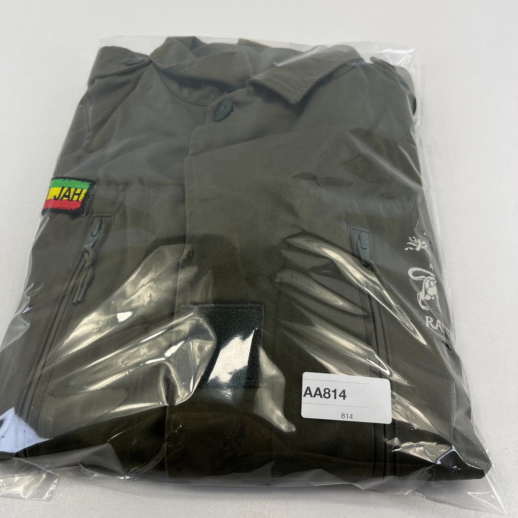 Custom Vintage French Army Jacket Rasta Rastafari Jah Smock size L (112M)