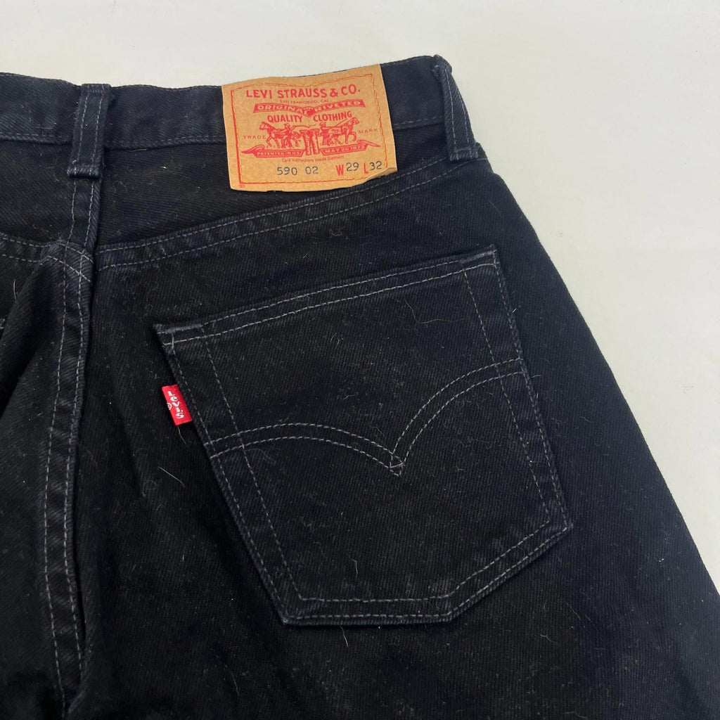 Levi's 590 Men's Regular Straight Jeans W29" L32" in Black Levi Strauss 100% Cot