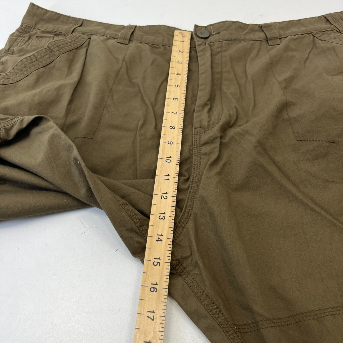 Kam Cargo Trousers Pants with Zip Off Legs Khaki Brown size 48R L32"