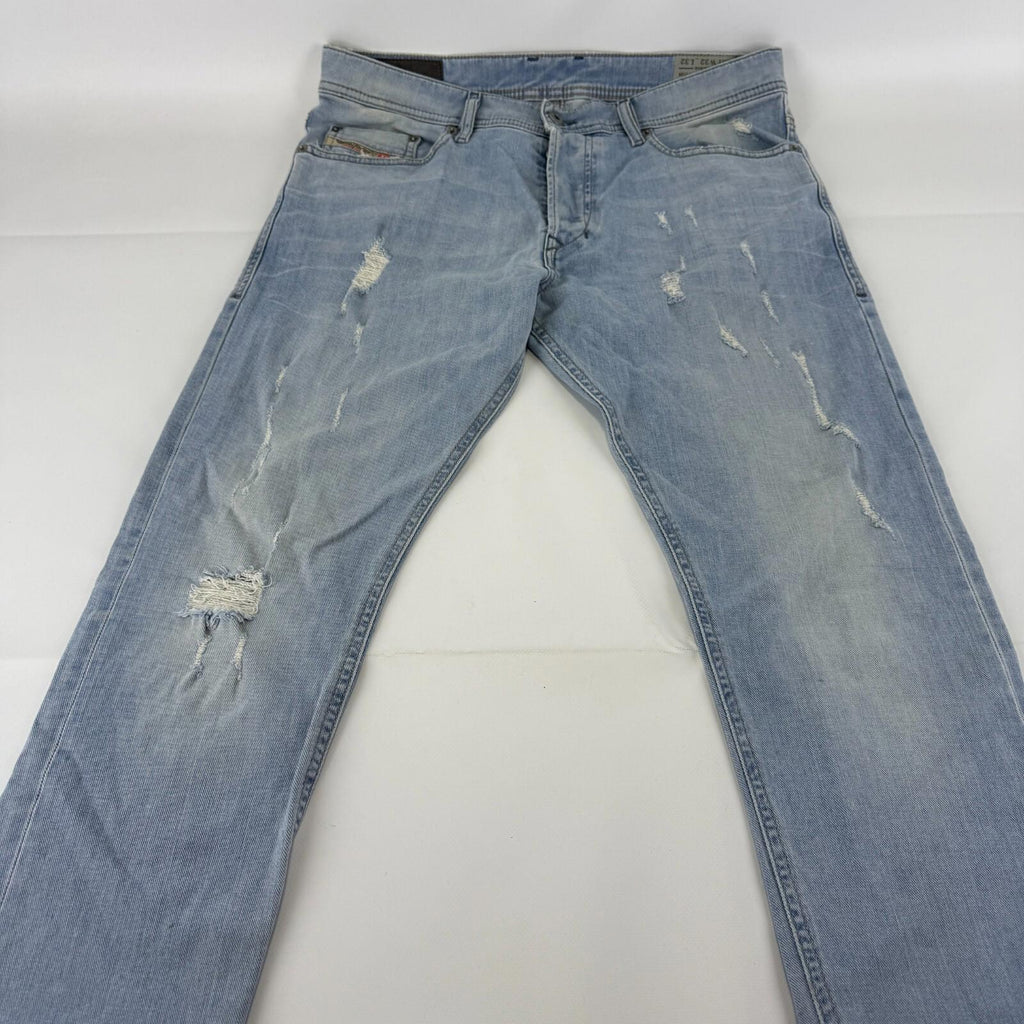 Diesel Tepphar Distressed Jeans Carrot Slim Womens W32" L32" Blue Stretch Cotton