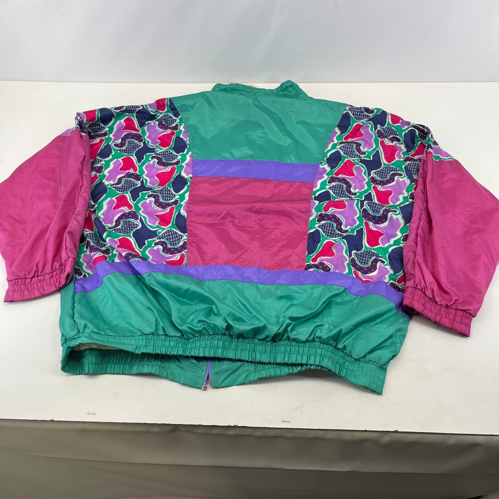 Vintage 80s Shell Suit Top Jacket Mens XL Windbreaker Rave Festival