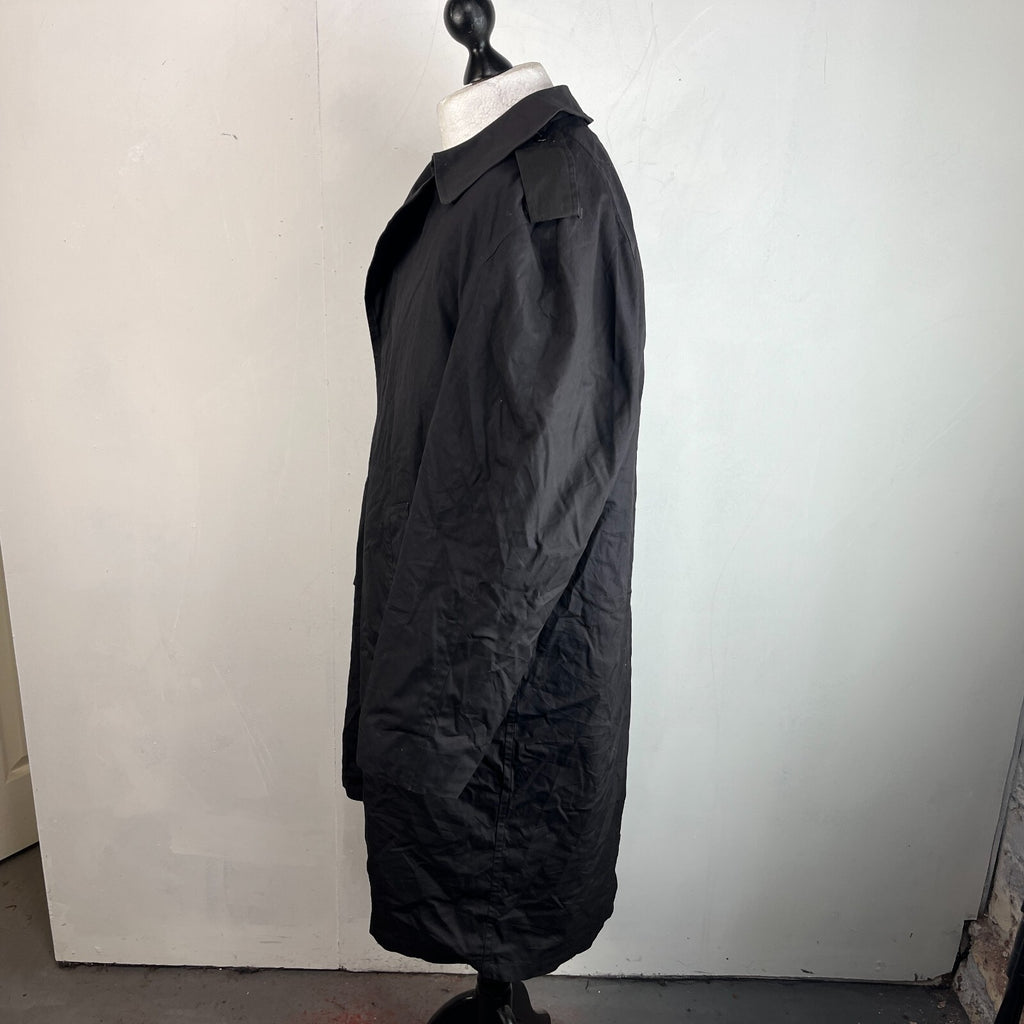 Genuine US Navy Black Trench Coat with Removable Liner size 44R Formal Military