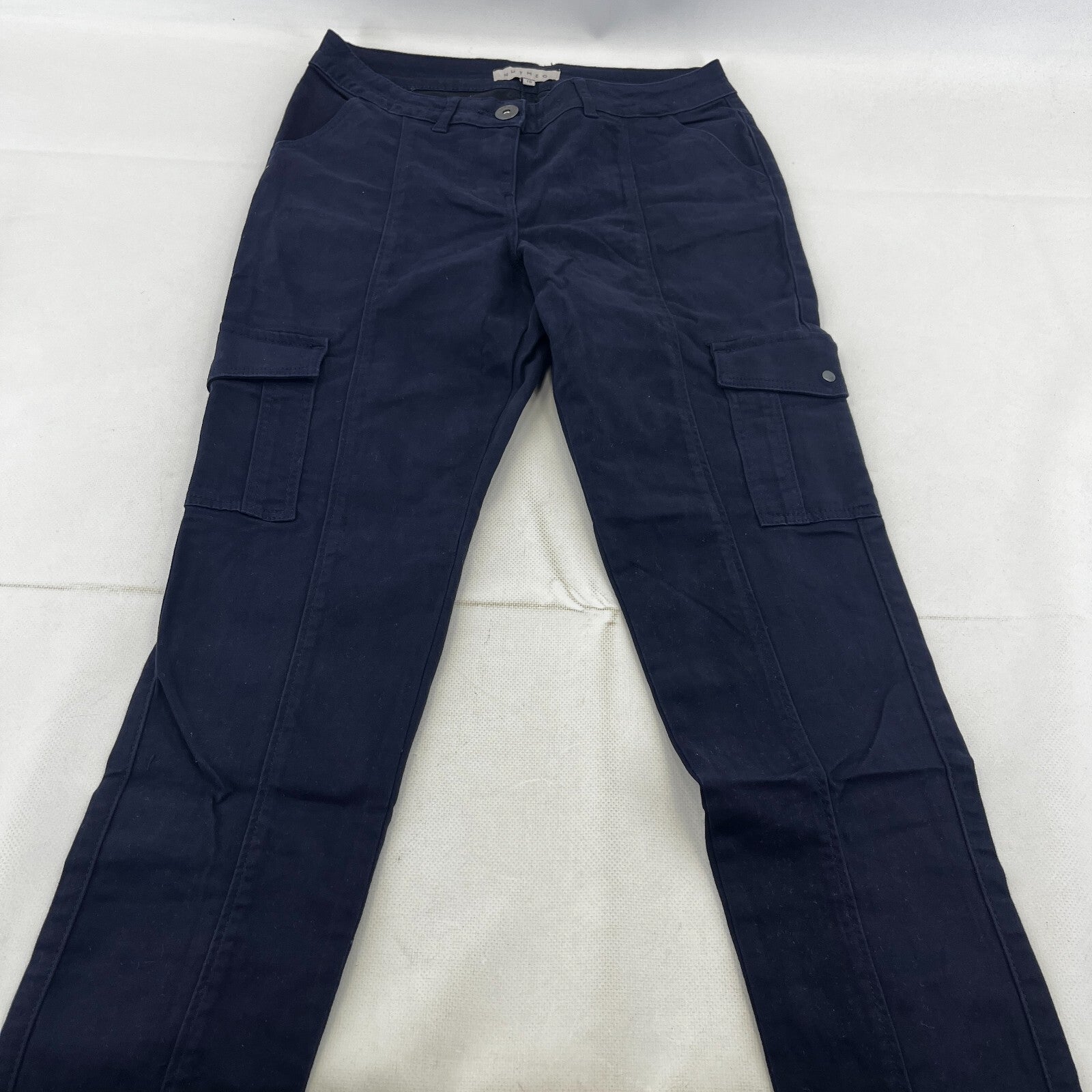 Nutmeg Slim Fit Cargo Pants Trousers Jeans in Blue UK Women's size 10 - NWOT