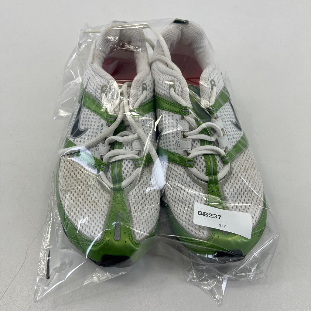 Nike Air Max 180 Trainers Metallic Green & White UK size 5 Running Sneakers