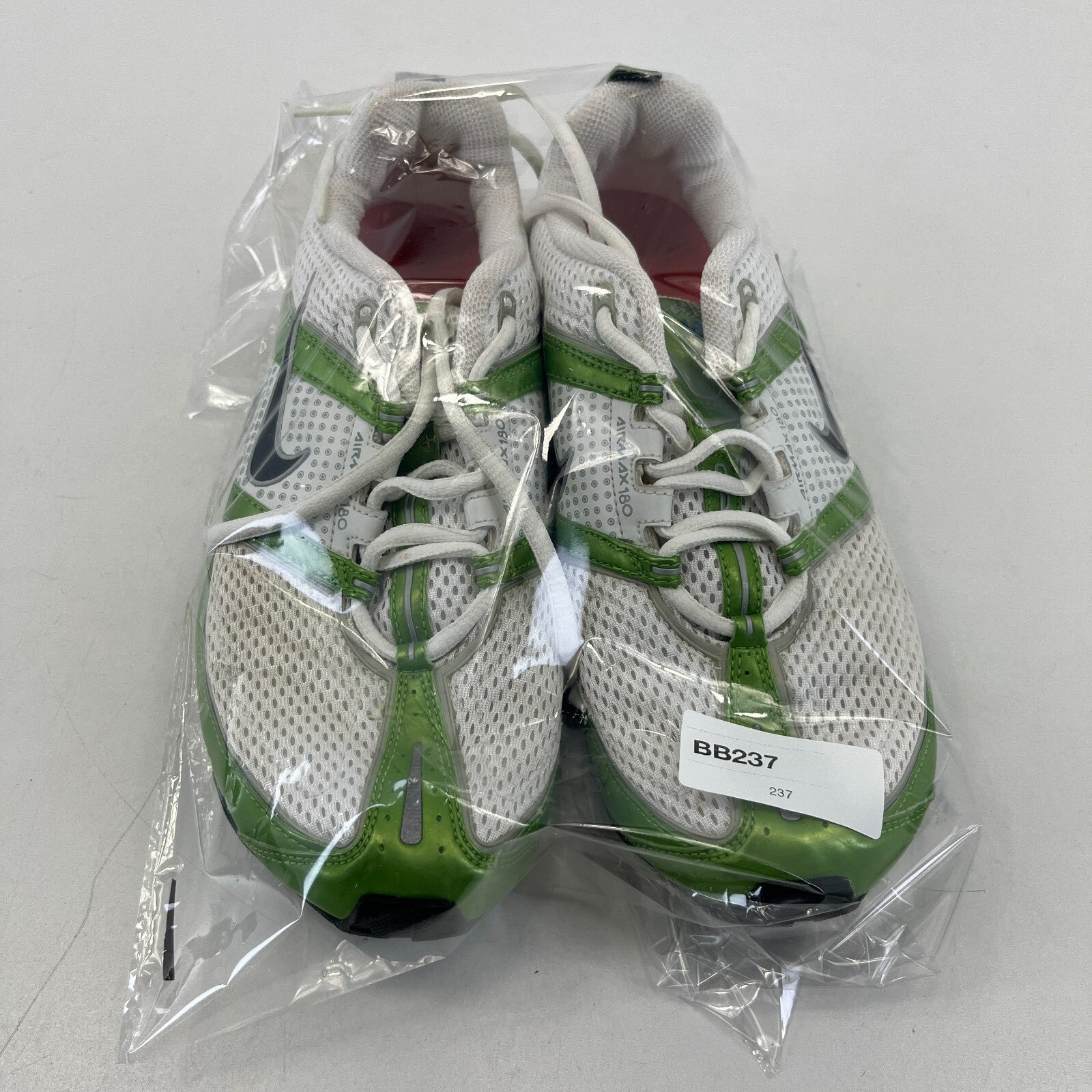 Nike Air Max 180 Trainers Metallic Green & White UK size 5 Running Sneakers