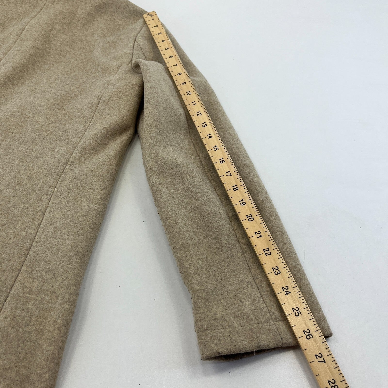 Simon Carter London Coat Mens 42R (Large) Oatmeal Beige Outdoors Office Smart Jacket