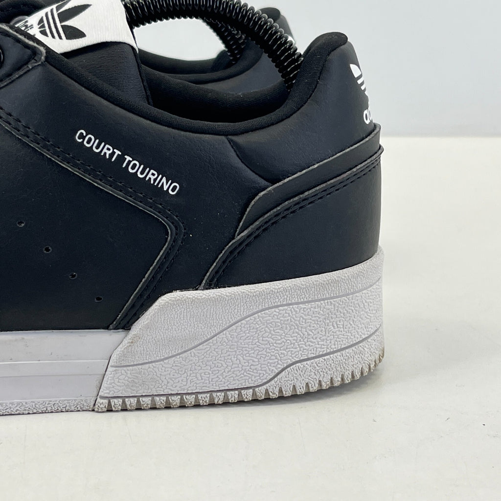 Adidas Court Tourino Trainers Black on White size UK 7 - EU 40 2/3