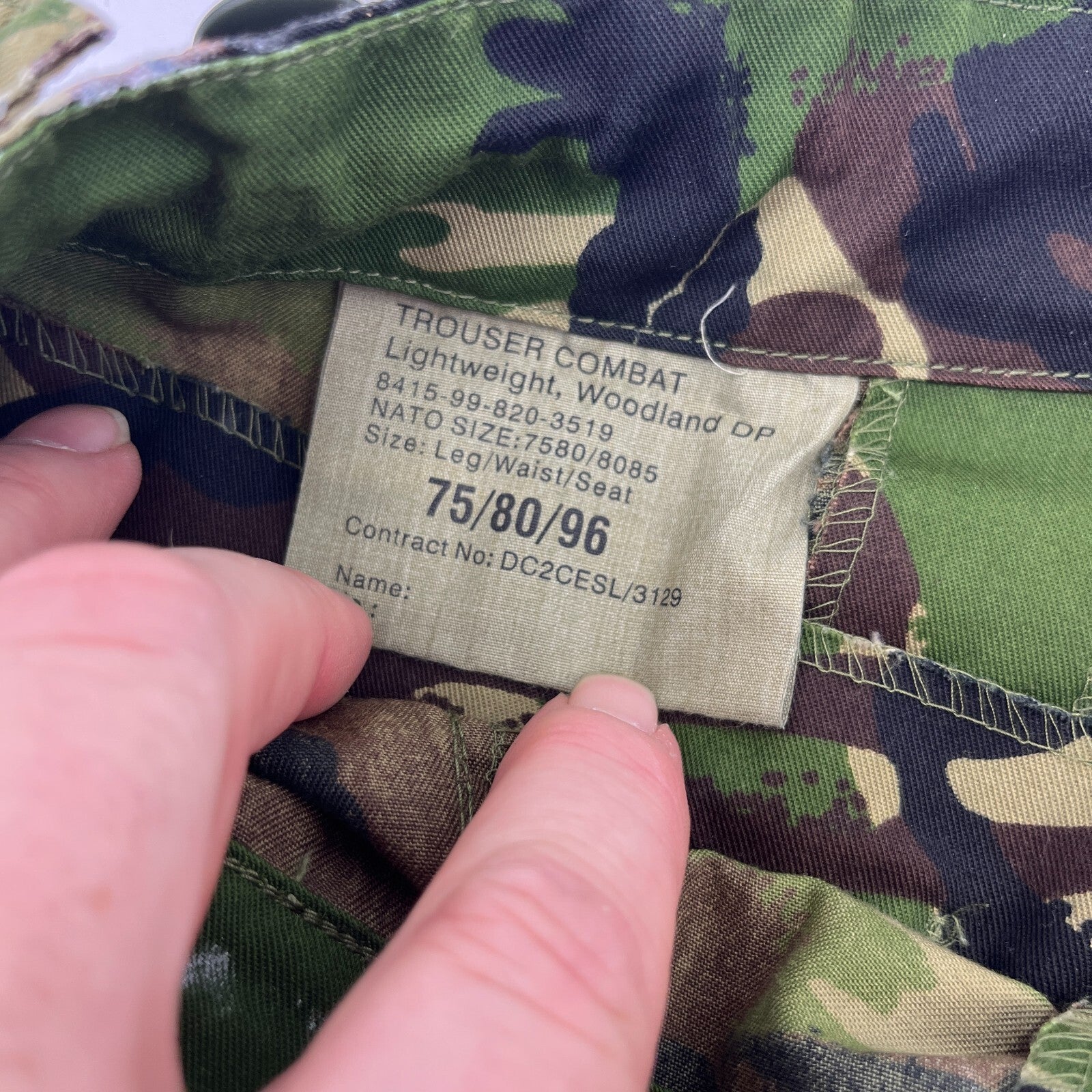 British Army DPM Combat Trousers Lightweight Genuine Surplus size 75/80/96
