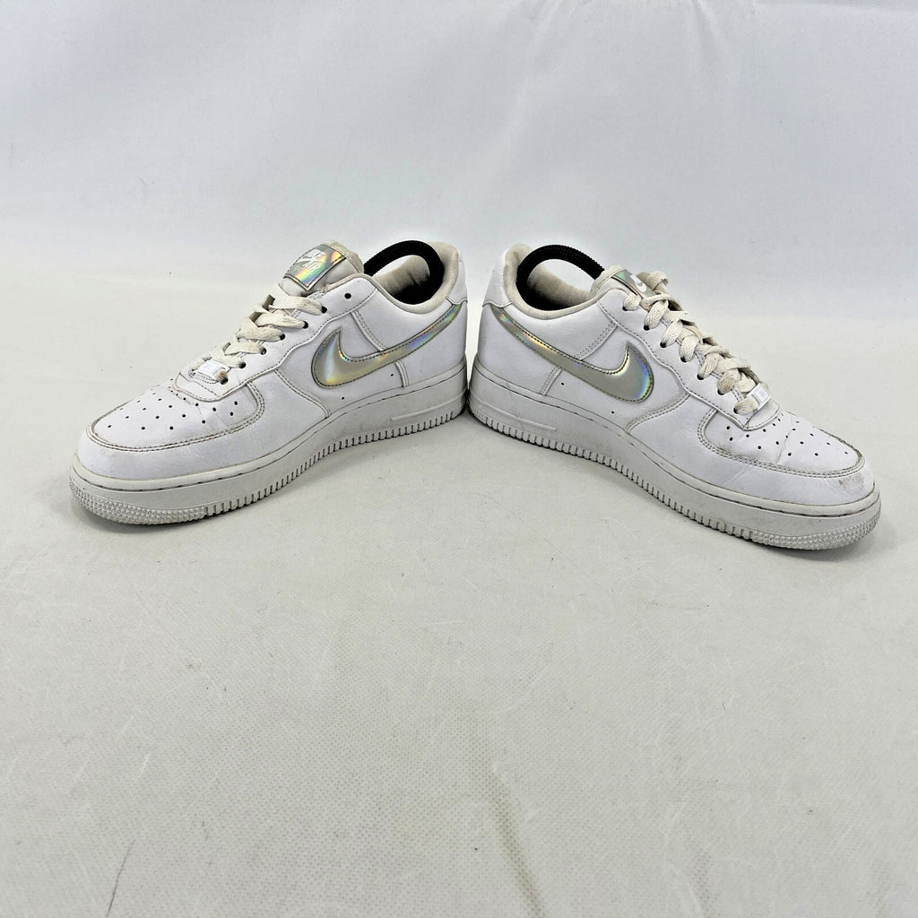 Nike Air Force 1 Trainers Women’s UK size 6 White with Holographic Swoosh AF1