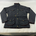 Rydale Quilted Wax Jacket UK Women's size 10 in Black with Belt