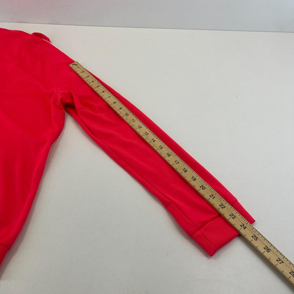 Adidas Women's Bright Pink Track Jacket size 12/14 Zip Athletic Casual