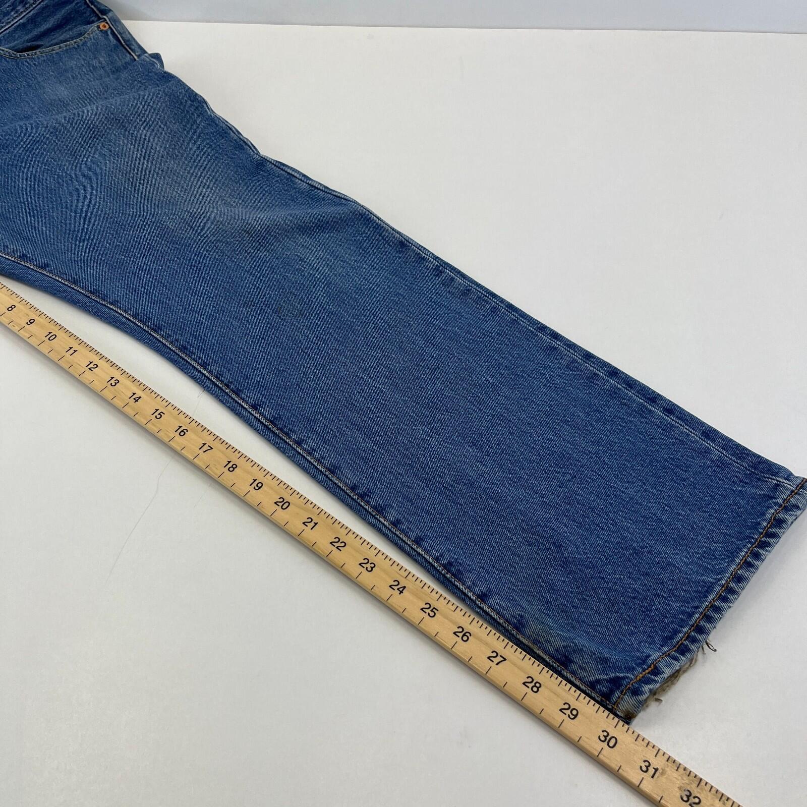 Levi’s 501 Men’s Jeans Mid Blue Straight Leg Button Fly W34" L30"