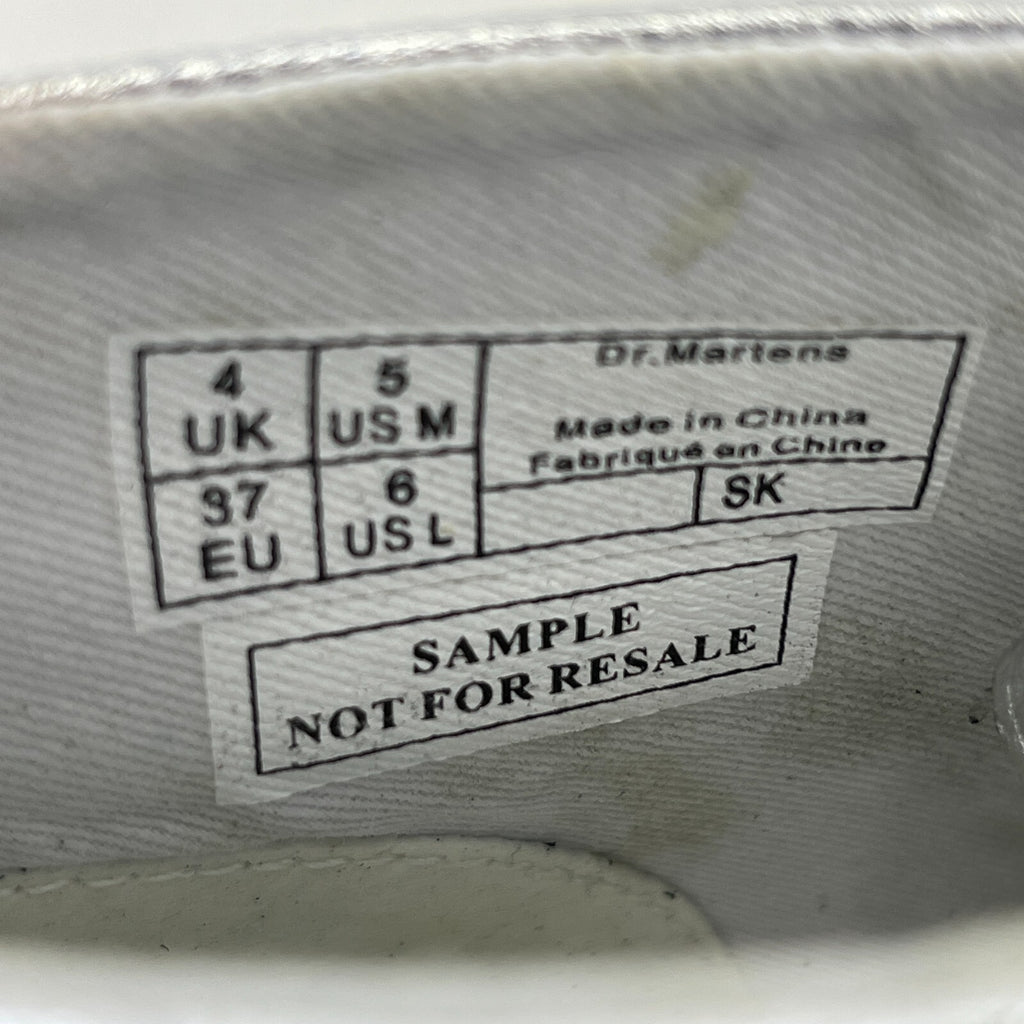 Dr Martens Jemima Silver & White Leather Kiltie Chukka Boots Shoes Womens UK 4
