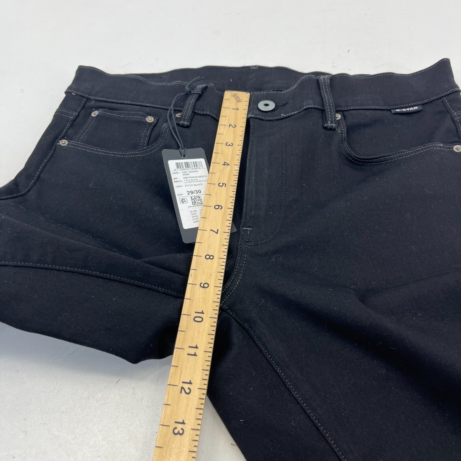 G-Star Raw 3301 High Skinny Jeans Pitch Black Women's size W29" L30"