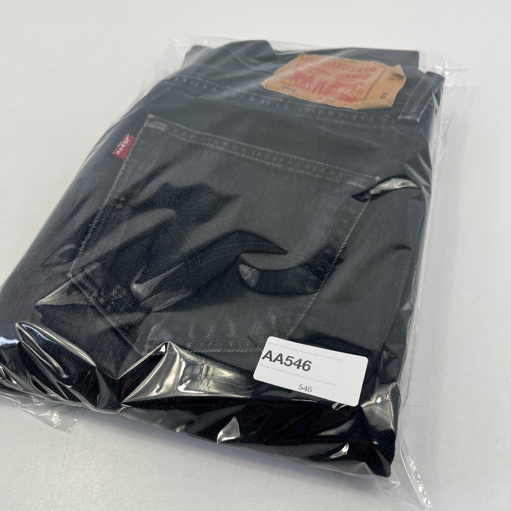 Levi 501 Jeans Black Denim Slim Straight Fit Women's W29" L30"