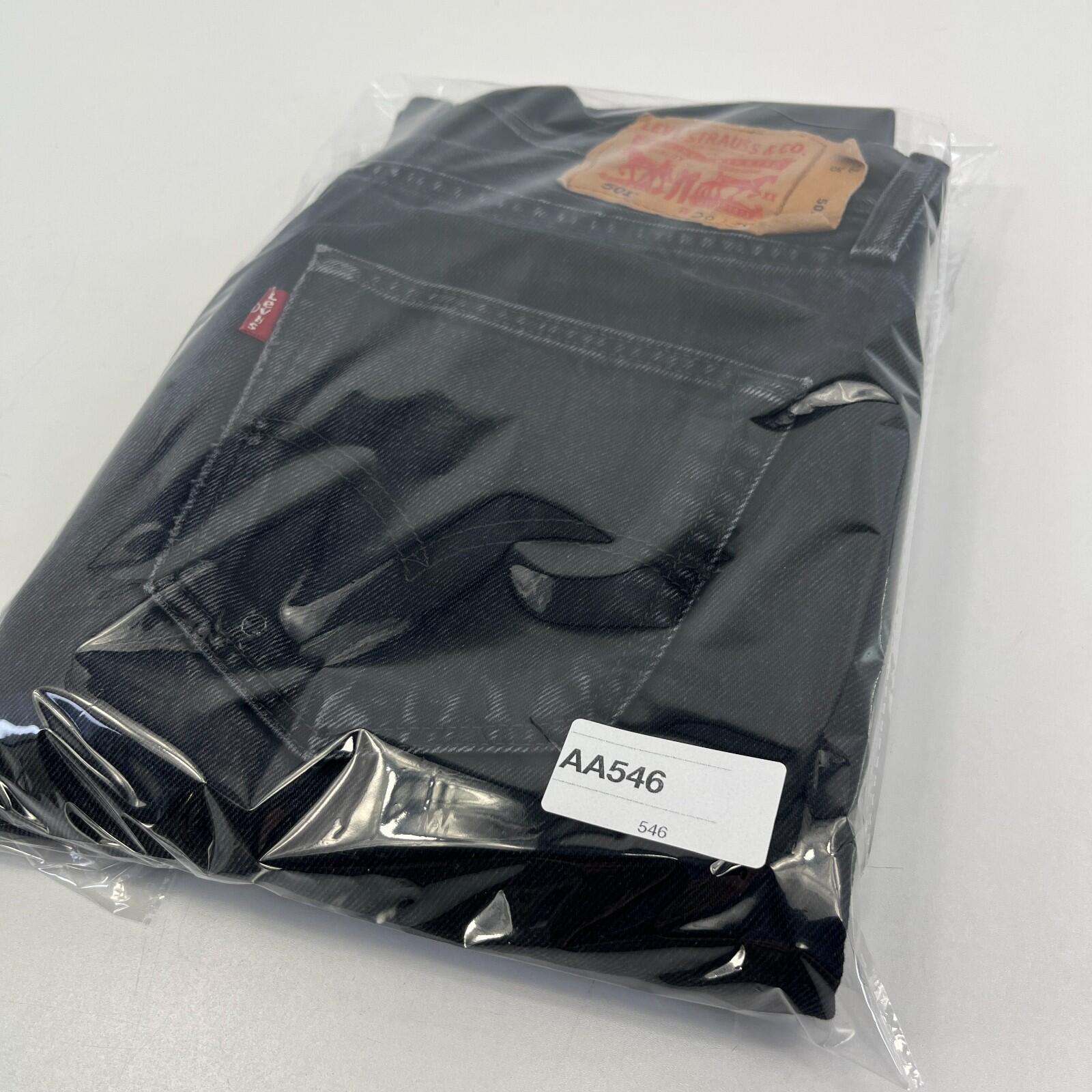 Levi 501 Jeans Black Denim Slim Straight Fit Women's W29" L30"