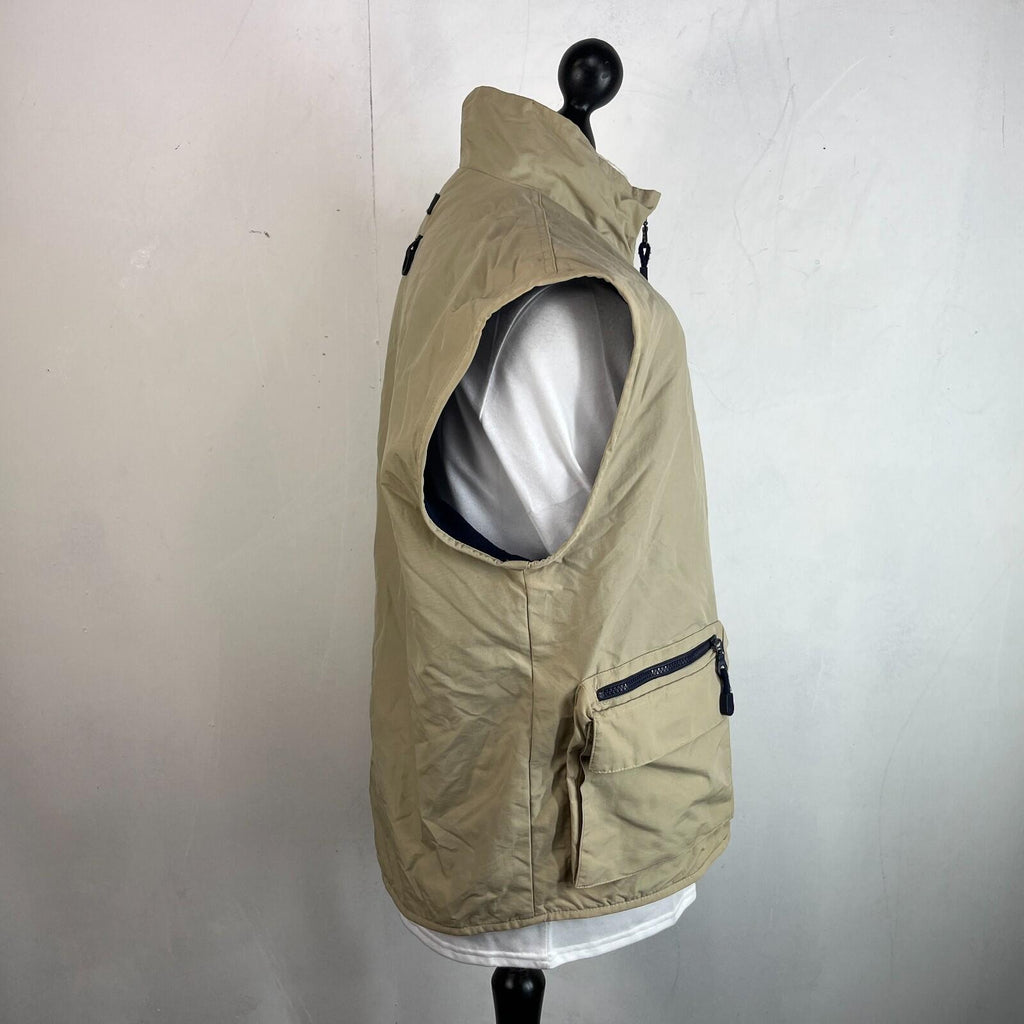 Hummel Hybrid Utility Vest Cargo Gilet Sleeveless Jacket size L Beige