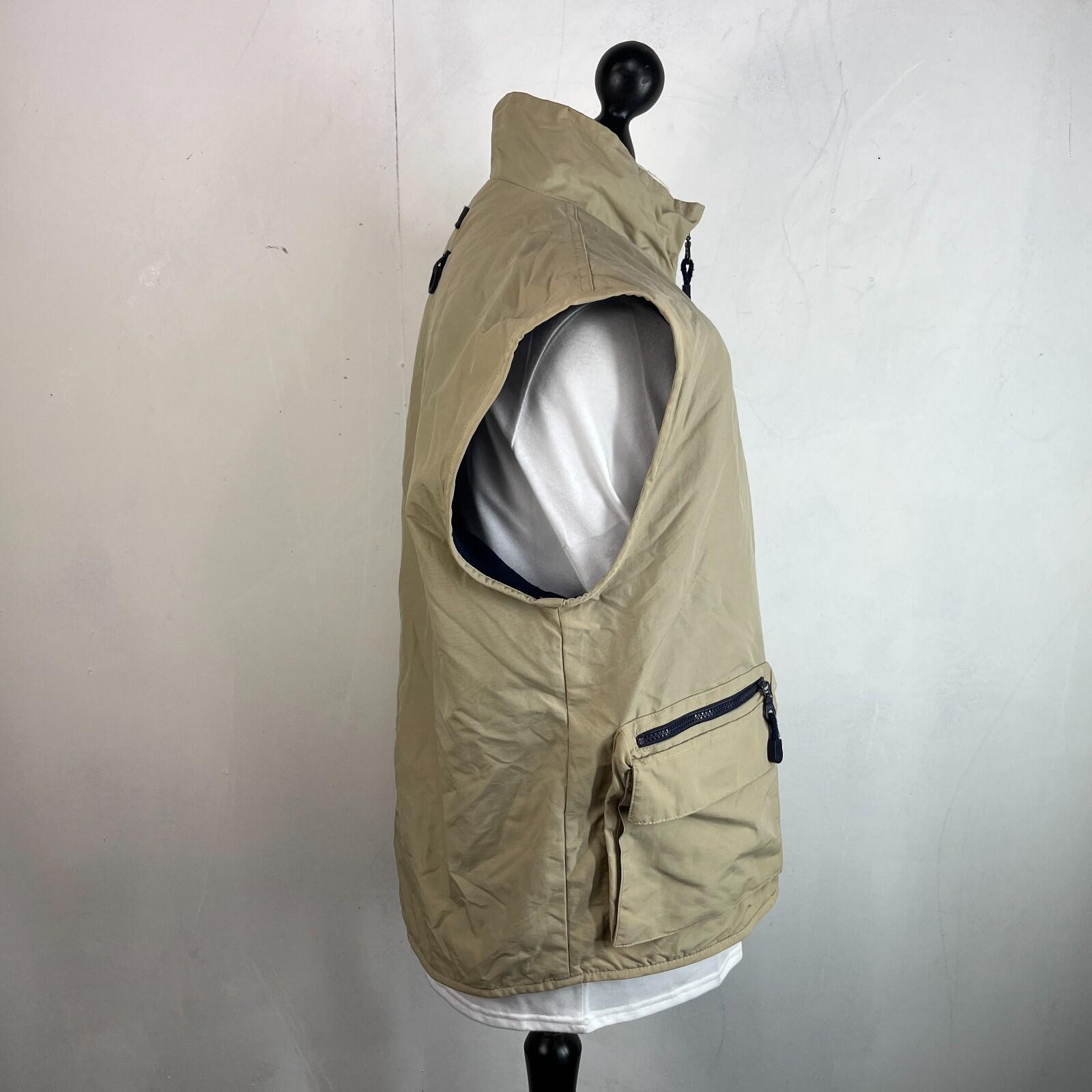 Hummel Hybrid Utility Vest Cargo Gilet Sleeveless Jacket size L Beige