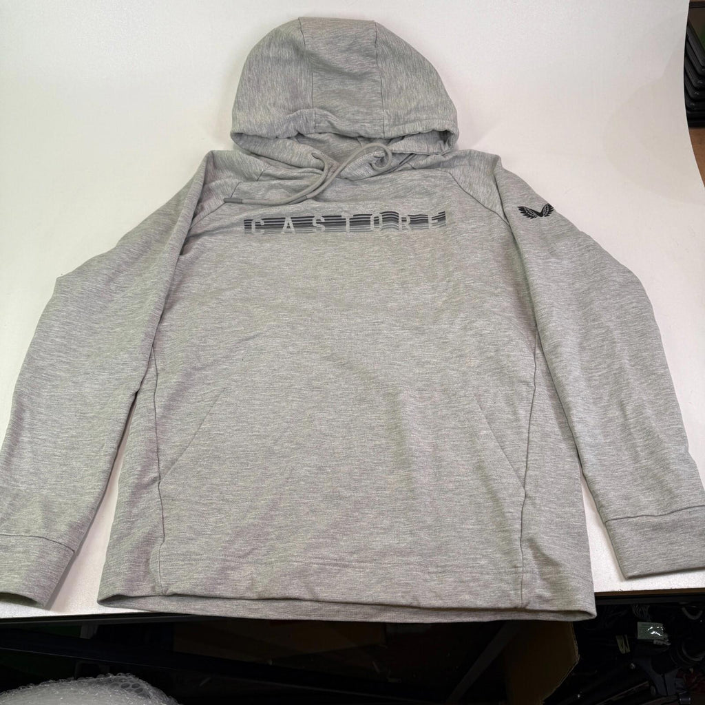 Castore Graphic Spellout Hoodie Mottled Grey size Small - VGC