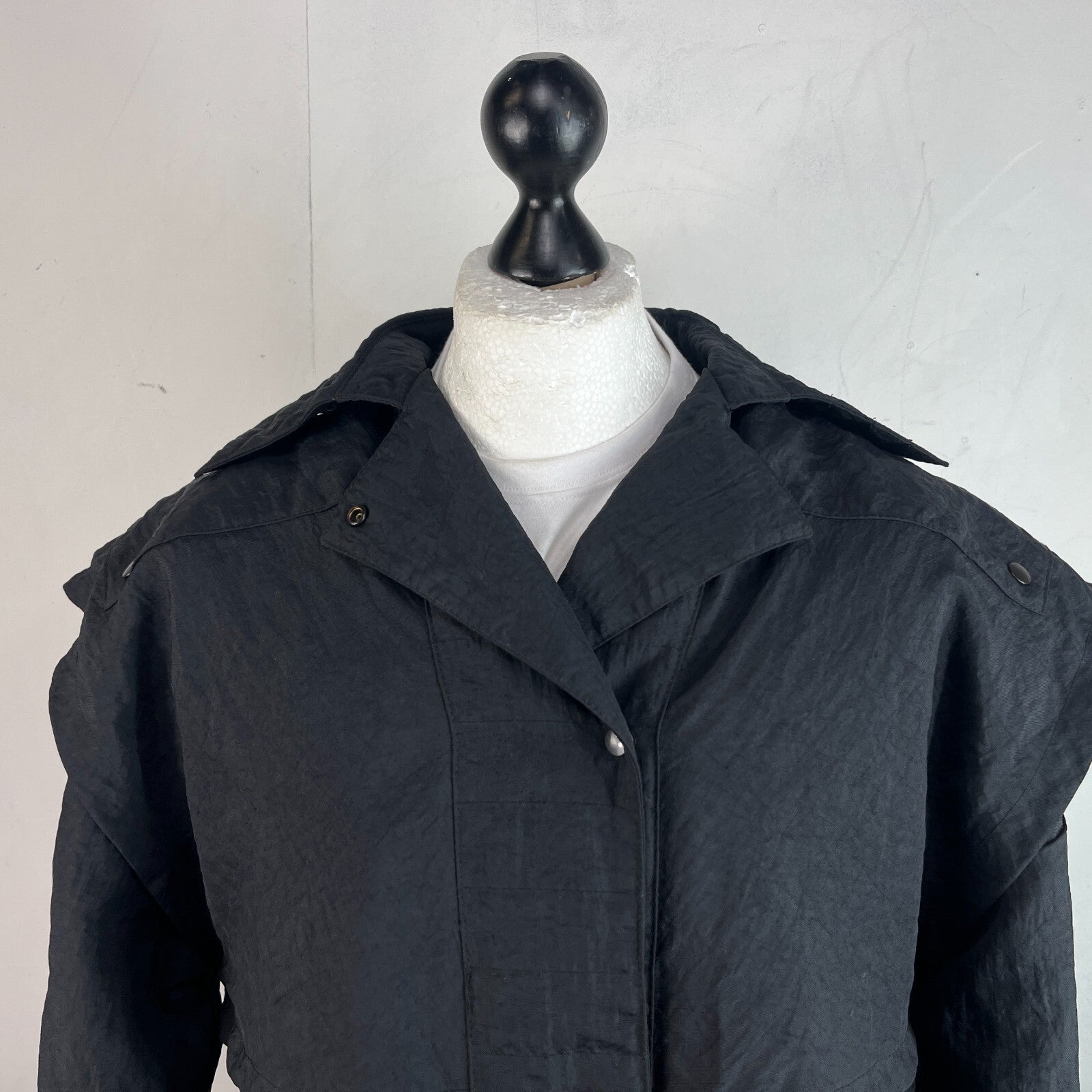Genuine Macintosh Women's Insulated Mac Rain Trench Coat in Black UK size 12