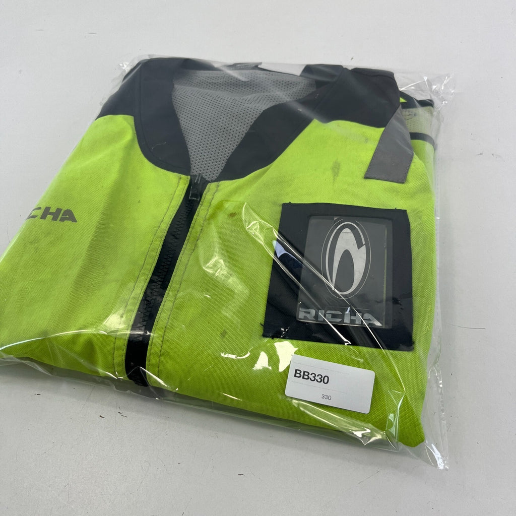 Richa Sleeveless Safety Motorcycle Jacket Motorbike Vest Hi-Vis Yellow XL-3XL