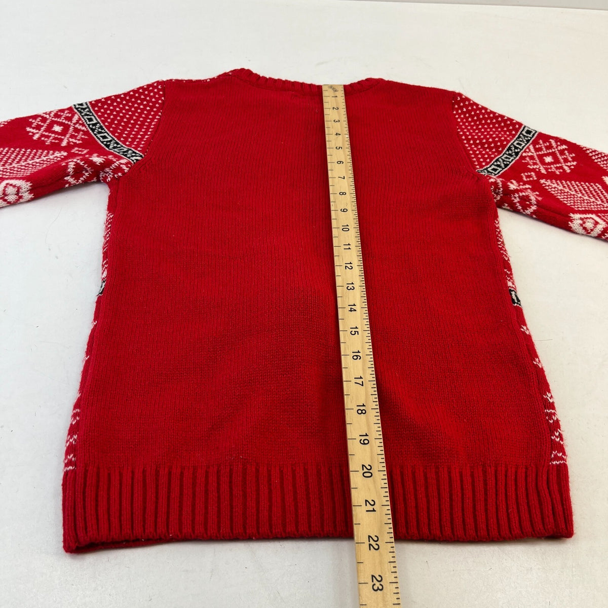 Next Kids Rudolph Christmas Fair Isle Knit Jumper Red Kids size 10 years