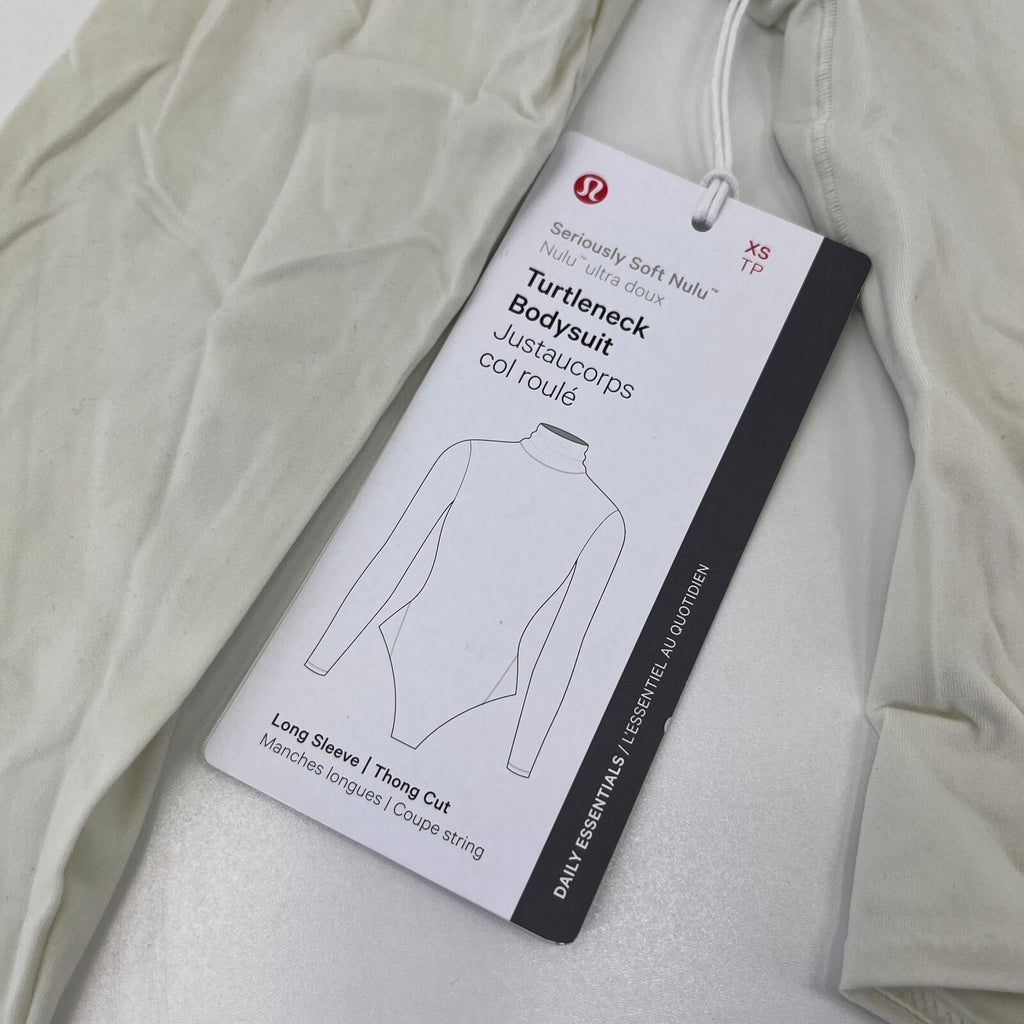 Lululemon Wundermost Soft Nulu Turtleneck Bodysuit Bone White XS See Details