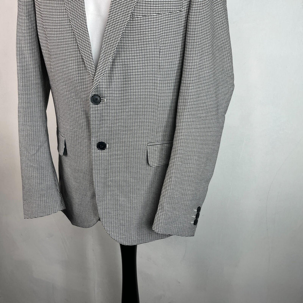 Ben Sherman Men's Black & White Houndstooth Blazer Jacket Men's size 44R