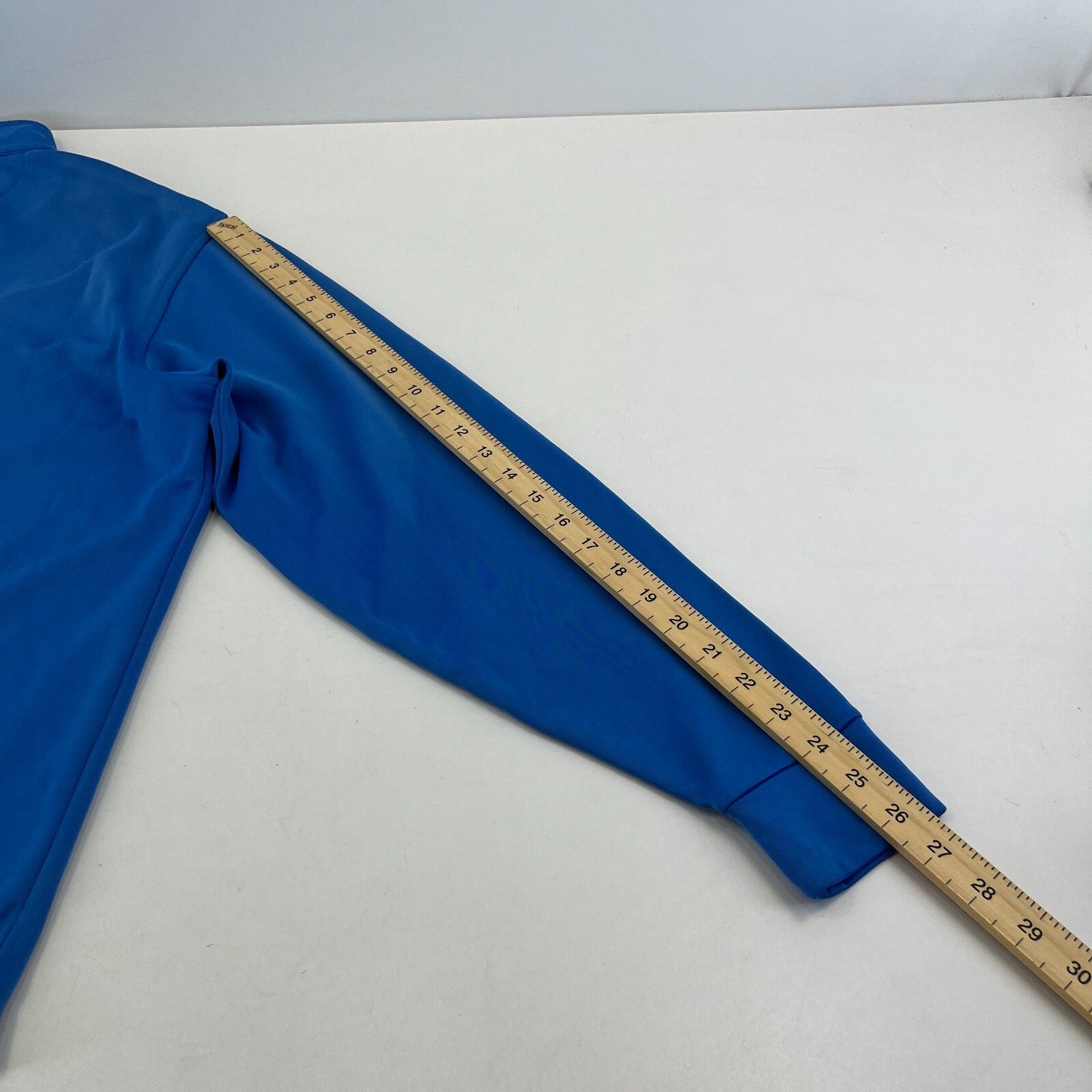 FootJoy Jumper Blue Yellow 1/4 Zip Golf Pullover Athletic Fit Midlayer Men's L