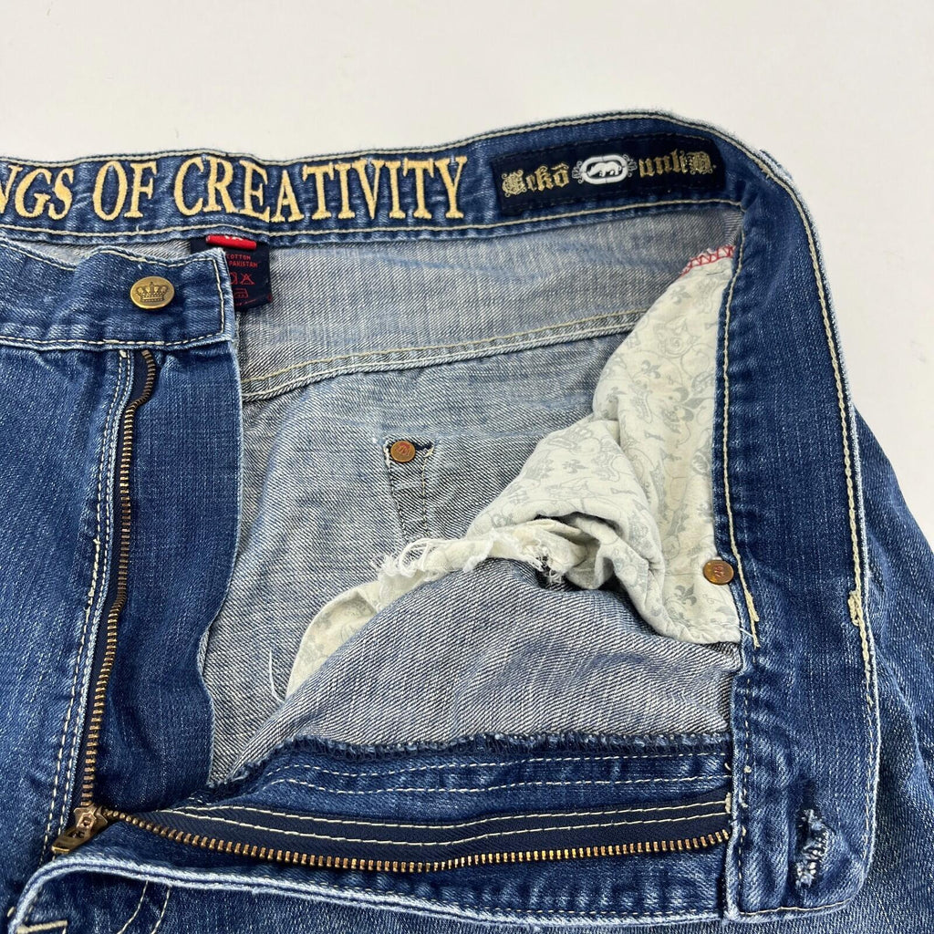 Vintage Ecko Unltd Baggy Embroidered Hip Hop Skate Jeans W38" L32"