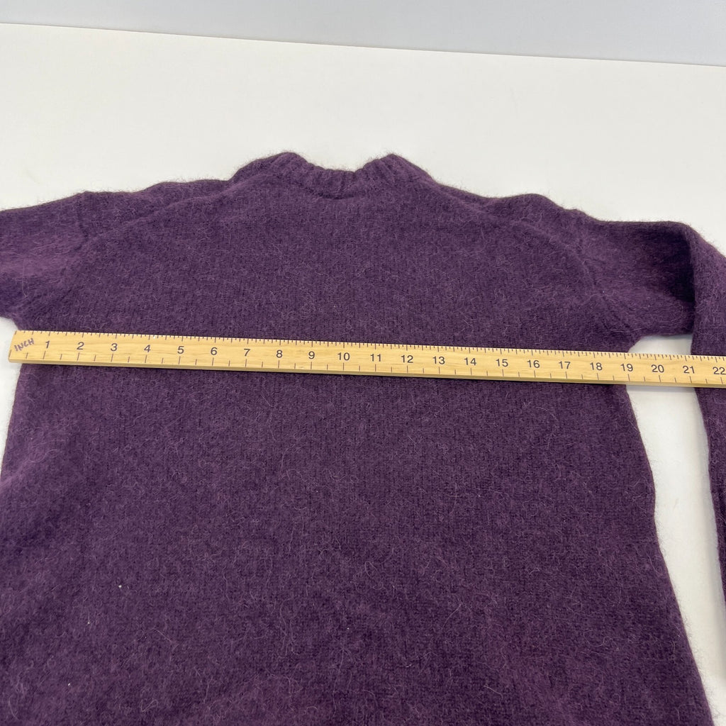 Sweaty Betty Alpine Wool Crew Neck Jumper Sweater in Purple size XXS/6 Alpaca